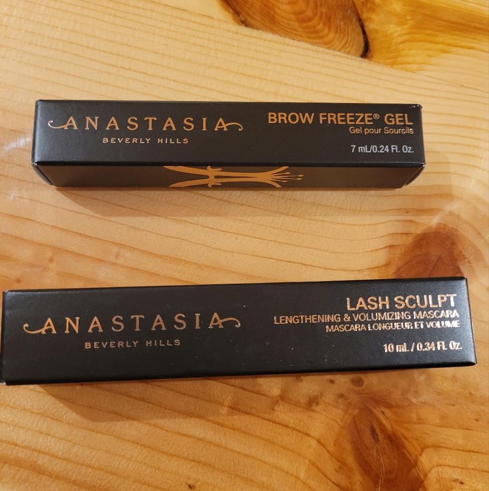 Anastasia Beverly Hills Brow Freeze Gel & Lash Sculpt Mascara Set. Full Sizes.